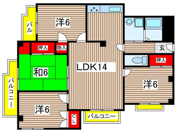 ト－タス箕面の物件間取画像